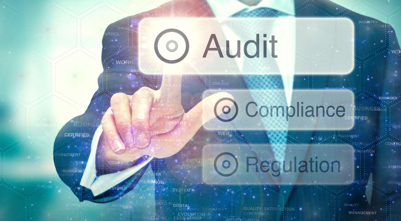 Audit concept on a computer display