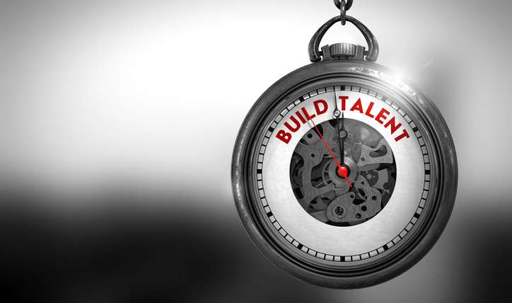 Build Talent on Watch Face. 3D Illustration